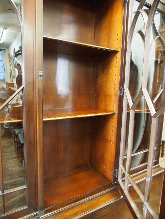 Antique Georgian Style Mahogany Breakfront Bookcase