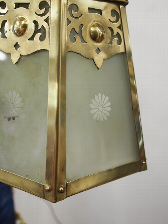 Antique Art Nouveau Hall Lantern