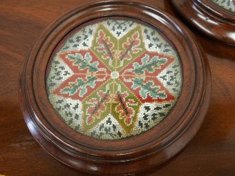 Antique Pair of Mahogany Table Coasters