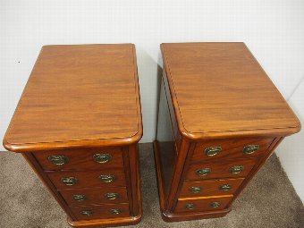 Antique Pair of Victorian Mahogany Chest of Drawers