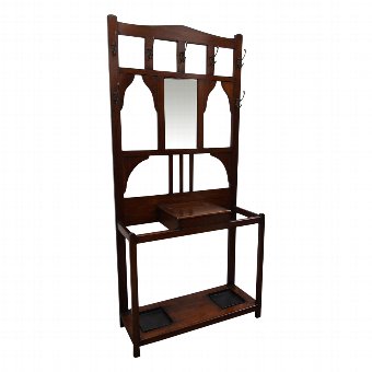Art Nouveau Influence Birch Hallstand