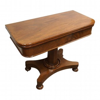 Mahogany Fold Over Tea Table