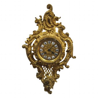 French Ormolu Carte Clock
