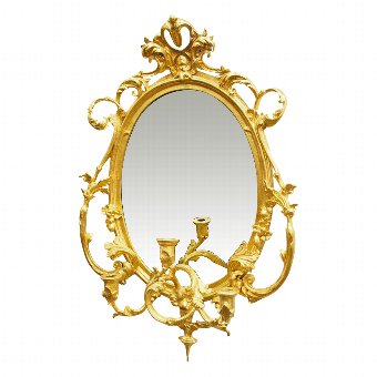 Victorian Gilt Girandole Mirror