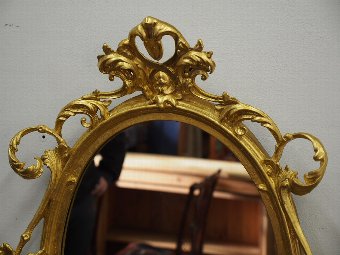 Antique Victorian Gilt Girandole Mirror