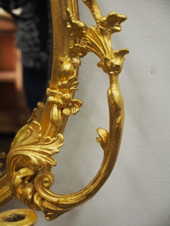 Antique Victorian Gilt Girandole Mirror