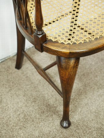 Antique Unusual Stained Beech Armchair