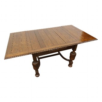 Jacobean Style Oak Draw-leaf Table