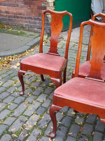 Antique Set of 6 Georgian Style Mahogany Dining Chairs