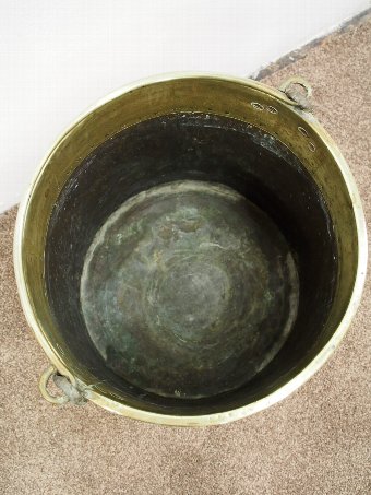 Antique Copper and Brass Log Pail