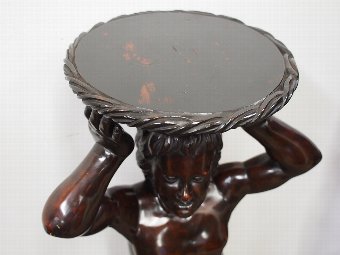 Antique  Blackamoor Style Torchere with Male Figure