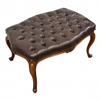 Large Victorian Mahogany Cabriole Stool