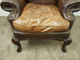 Antique George III Style Wing Armchair
