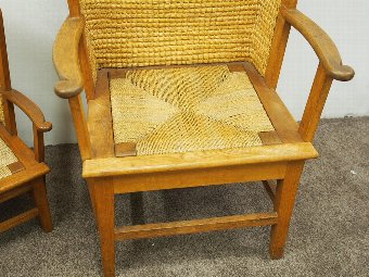 Antique Rare Hooded Orkney Chair by D.M. Kirkness