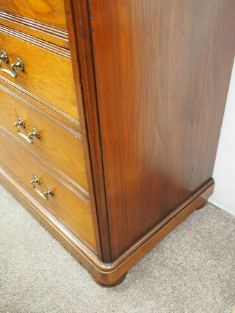 Antique Late Victorian Italian Walnut Chest of Drawers