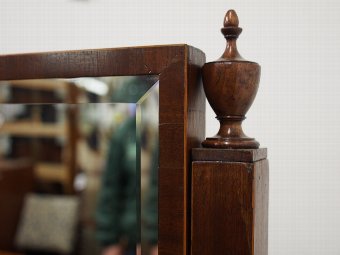 Antique Regency Style Inlaid Mahogany Cheval Mirror