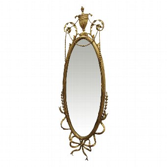 Adams Style Large Gilt Framed Wall Mirror