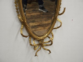 Antique Adams Style Large Gilt Framed Wall Mirror