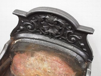 Antique Cast Iron and Brass Fire Basket