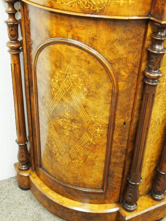 Antique Victorian Burr Walnut Credenza