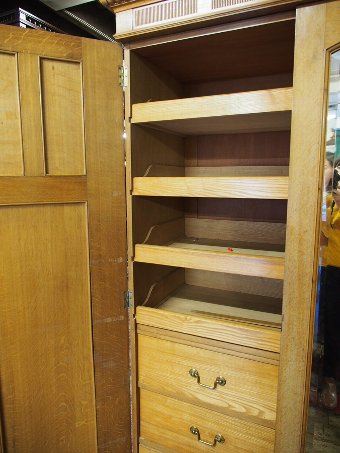 Antique Oak Wardrobe by James Shoolbred and Co