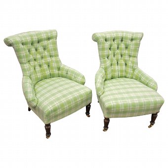 Pair of Victorian Nursing Chairs or Side Chairs