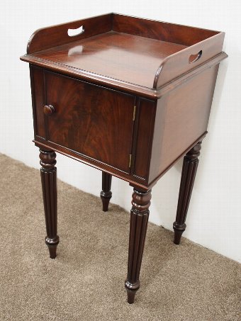 Antique Mahogany Bedside Locker In Style of Gillows