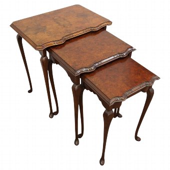 Nest of 3 Queen Anne Style Tables