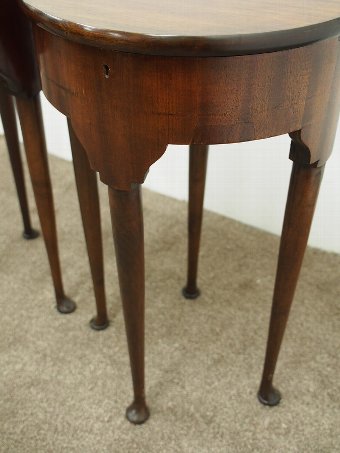 Antique Rare and Unusual Pair of Double Topped Tea Tables