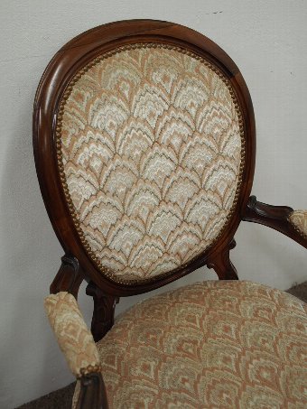 Antique Victorian Walnut Ladies Easy Chair
