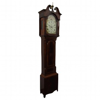 Victorian Inlaid Mahogany Longcase Clock by John Courage of Insch