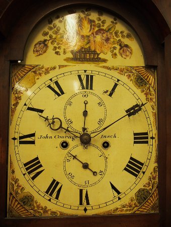 Antique Victorian Inlaid Mahogany Longcase Clock by John Courage of Insch
