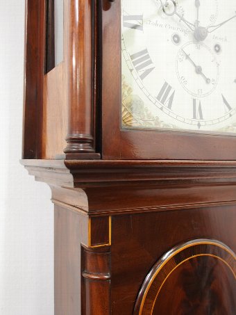 Antique Victorian Inlaid Mahogany Longcase Clock by John Courage of Insch