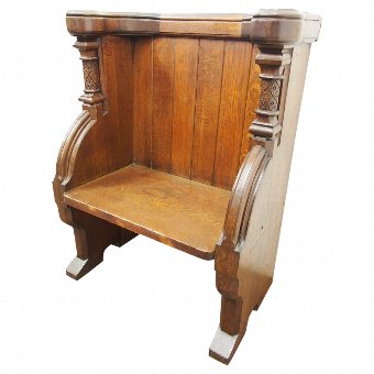 Gothic Style Oak Pew