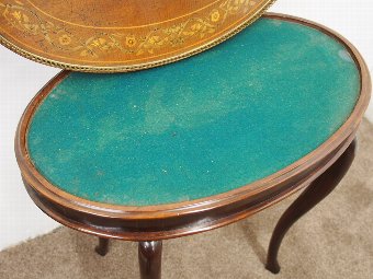 Antique Sheraton Revival Tray on Stand