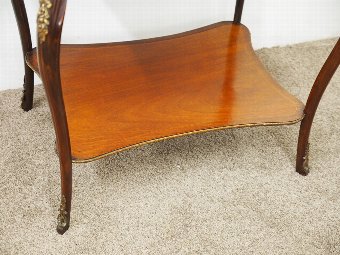 Antique  Late Victorian Mahogany and Inlaid Bijouterie Table