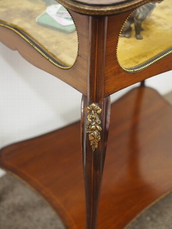 Antique  Late Victorian Mahogany and Inlaid Bijouterie Table