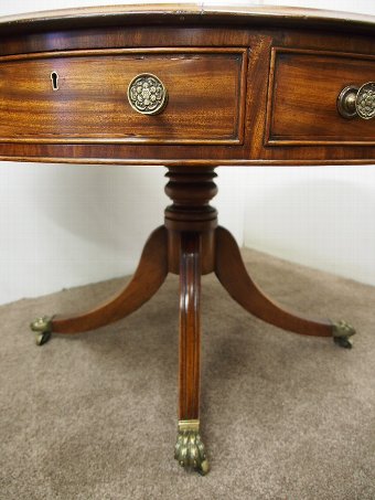 Antique  George III Mahogany Drum Table