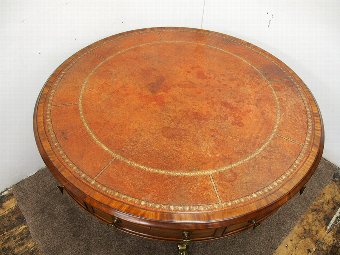 Antique  George III Mahogany Drum Table
