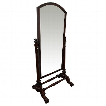 William IV Mahogany Cheval Mirror