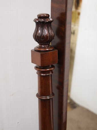 Antique William IV Mahogany Cheval Mirror