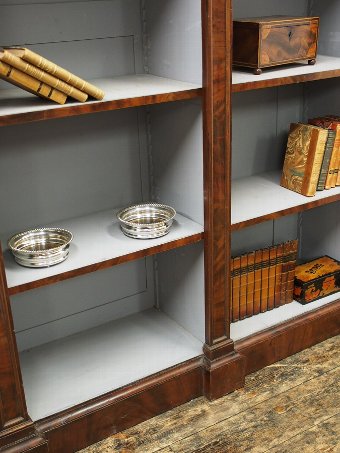 Antique Large Mahogany Open Bookcase