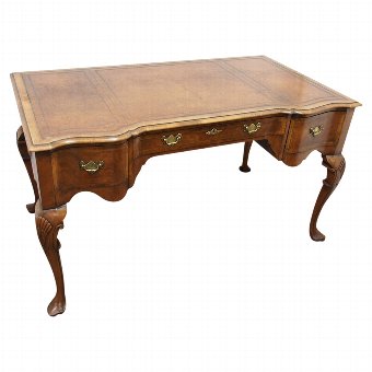 Queen Anne Style Walnut Partners Desk