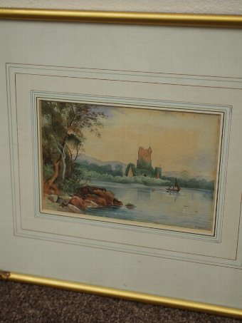 Antique Pair of Late Victorian Watercolours by W. Johnstone