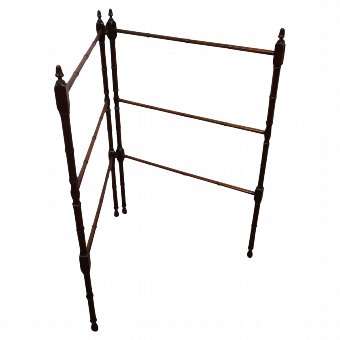 George III Style Mahogany Folding Towel Rail