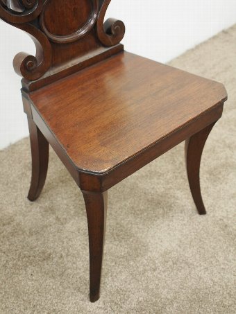 Antique Regency Mahogany Hall Chair