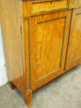 Antique Regency Satinwood and Brass Inlaid Chiffonier in Style of William Trotter