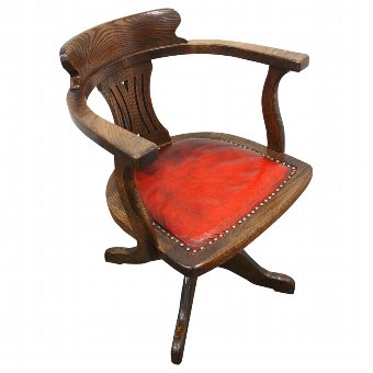 Oak Revolving Desk Chair
