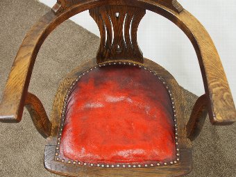 Antique Oak Revolving Desk Chair