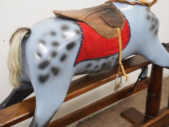 Antique Painted Wood Rocking Horse